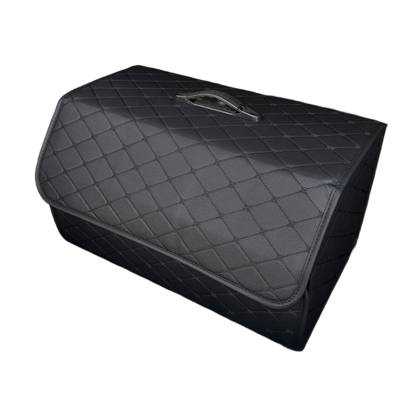 Organiseur de coffre cuir PU pliable avec couvercle – L