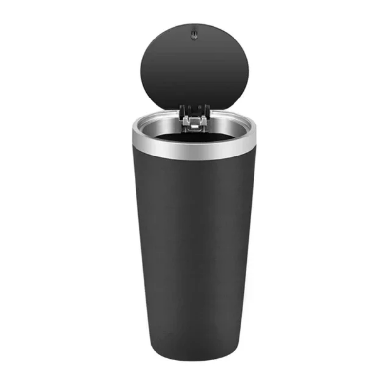 Poubelle voiture étanche à couvercle (porte-gobelet)